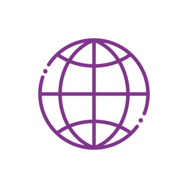 İzole edilmiş küresel küre çizgisi biçim vektör tasarımı