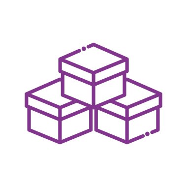 İzole dağıtım kutuları satır biçimi vektör tasarımı