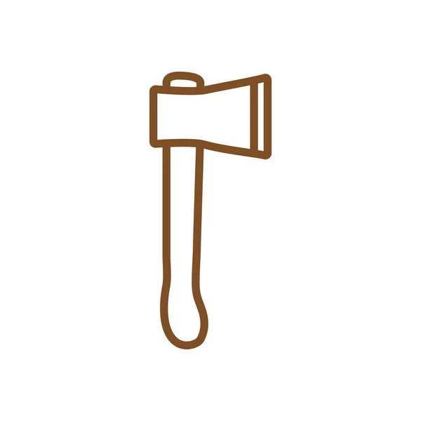 Isolated axe line style icon vector design — ストックベクタ