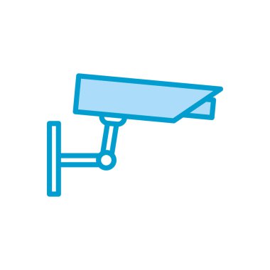 Cctv camera of security system line and fill style icon vector design