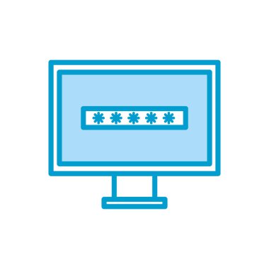 Isolated code inside computer line and fill style icon vector design