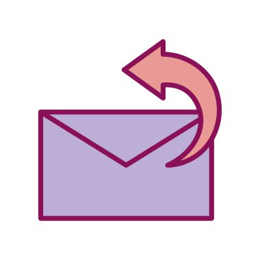 Isolated envelope with arrow line and fill style icon vector design