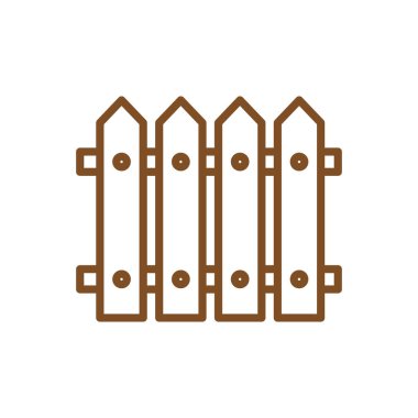 İzole edilmiş çit çizgisi biçim vektör tasarımı