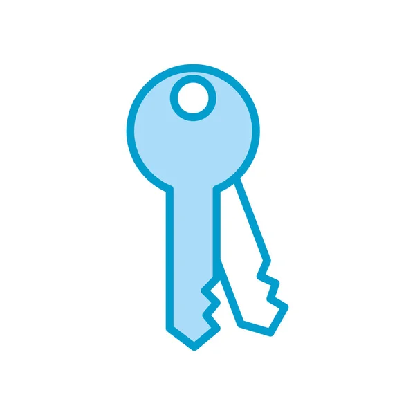 Isolated key line and fill style icon vector design — ストックベクタ