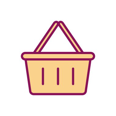 Isolated shopping basket line and fill style icon vector design