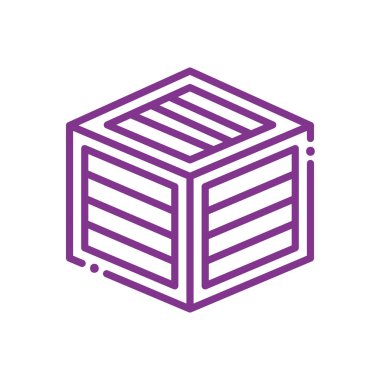 İzole iletim kutusu çizgisi biçim vektör tasarımı