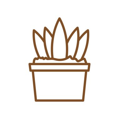 Esrar çizgisi biçiminde izole edilmiş bitki tasarımı