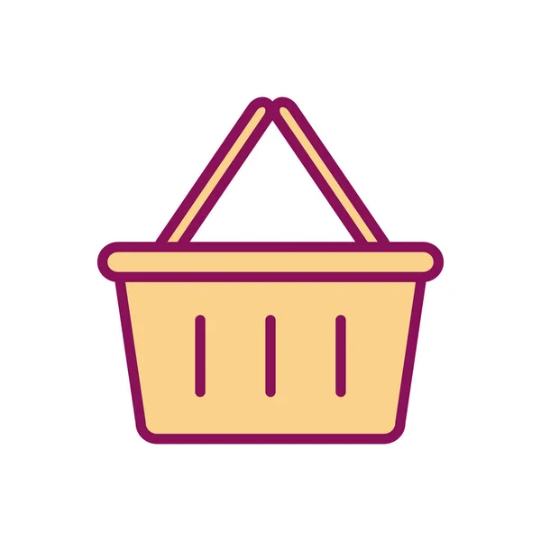 Isolated shopping basket line and fill style icon vector design — Stockový vektor