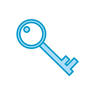 Isolated key line and fill style icon vector design