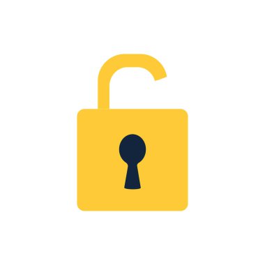 Isolated padlock flat style icon vector design