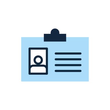 Isolated id card flat style icon vector design