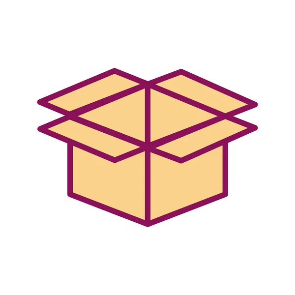 Isolated delivery box line and fill style icon vector design — Stockvector