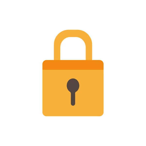 Isolated padlock flat style icon vector design — 스톡 벡터