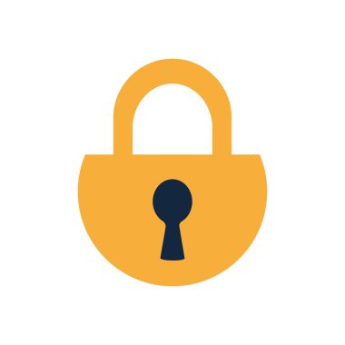 Isolated padlock flat style icon vector design