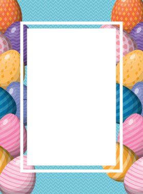 Mutlu Paskalya yumurtaları çerçeve tasarımı