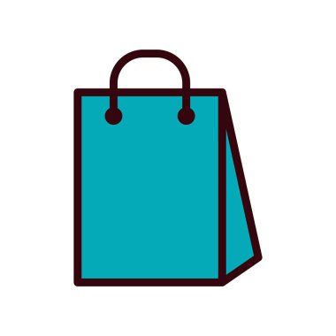 Isolated shopping bag line and fill style icon vector design