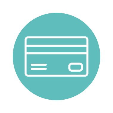 İzole kredi kartı hattı ve blok biçim vektör tasarımı