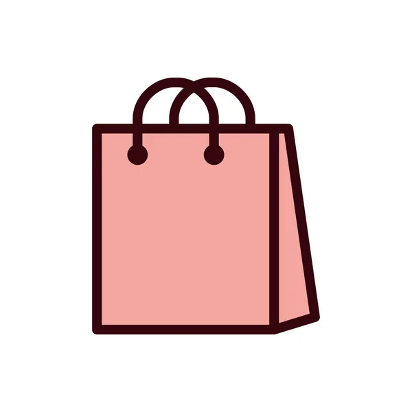 Isolated shopping bag line and fill style icon vector design — Wektor stockowy