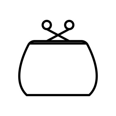 İzole edilmiş cüzdan çizgisi biçim vektör tasarımı