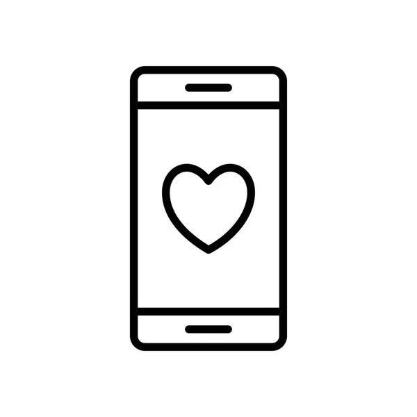 智能手机内心形图标矢量设计 — 图库矢量图片