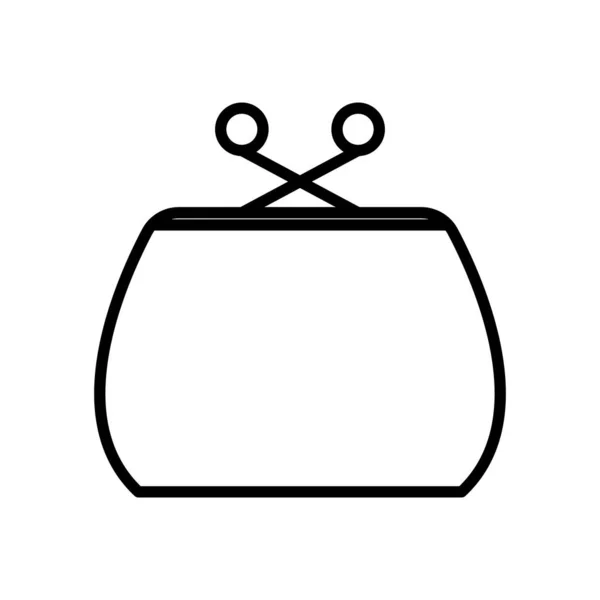 Isolé sac à main style ligne icône conception vectorielle — Image vectorielle