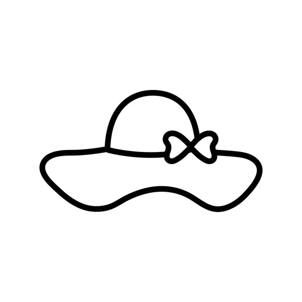 Isolated hat with bowtie line style icon vector design — Wektor stockowy