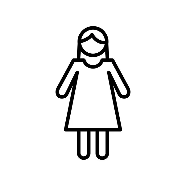 Isolated avatar woman line style icon vector design — 스톡 벡터