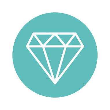 İzole elmas hattı ve blok biçim vektör tasarımı