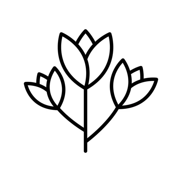 Isolé fleurs ligne style icône vectoriel design — Image vectorielle