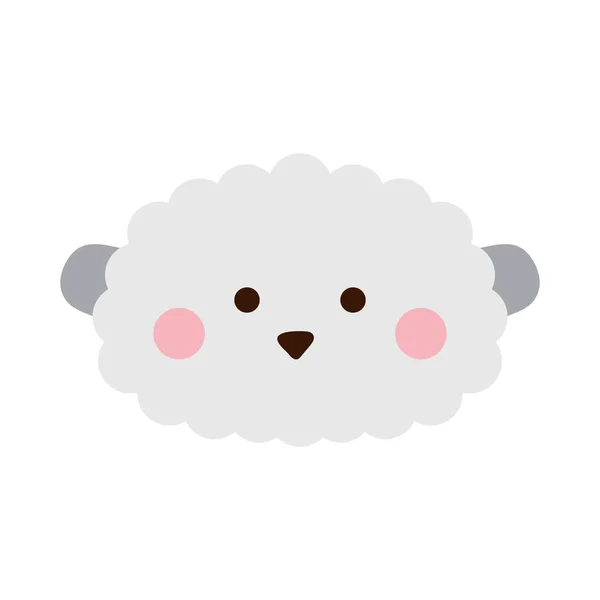 Χαριτωμένο πρόβατο καρτούν επίπεδη στυλ εικονίδιο διάνυσμα σχεδιασμό — Διανυσματικό Αρχείο