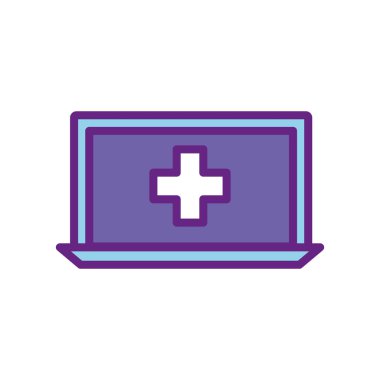 Dizüstü bilgisayar çizgisi içinde izole edilmiş geçiş ve biçim ikonu vektör tasarımını doldur