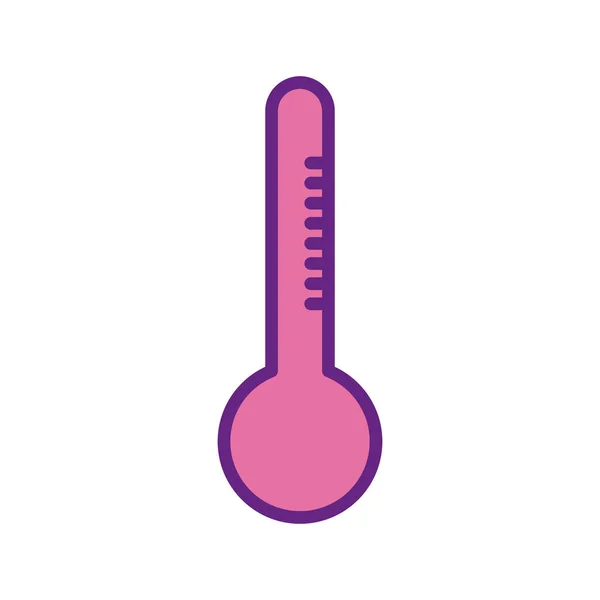 Linha de instrumento termômetro isolado e design de vetor ícone de estilo de preenchimento —  Vetores de Stock