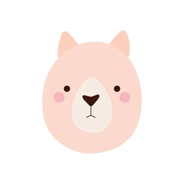 Lindo wombat dibujos animados estilo plano icono de diseño de vectores — Vector de stock