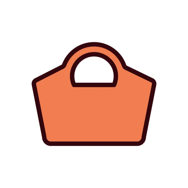 Isolated shopping bag line and fill style icon vector design — Stockvektor