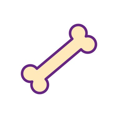 İzole edilmiş kemik çizgisi ve biçim ikonu vektör tasarımı