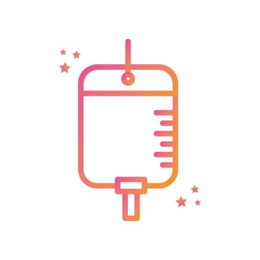 Isolated medical bag gradient style icon vector design