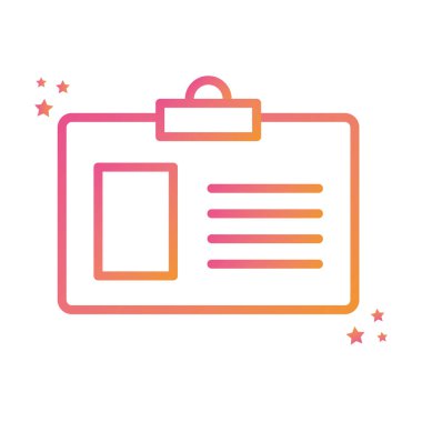 Isolated id card gradient style icon vector design