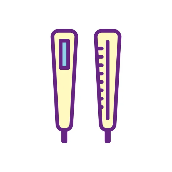 Isolated thermometers line and fill style icon vector design — Διανυσματικό Αρχείο