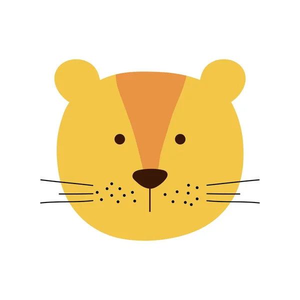 Cute lioness cartoon flat style icon vector design — Stock Vector