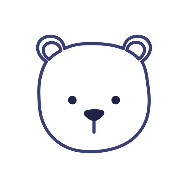 Cute lioness cartoon line style icon vector design — 图库矢量图片