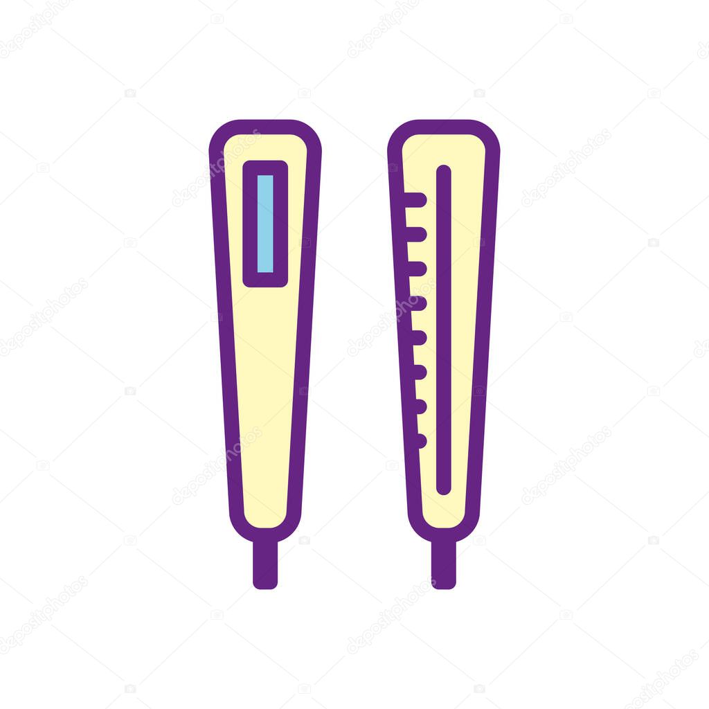 Isolated thermometers line and fill style icon vector design