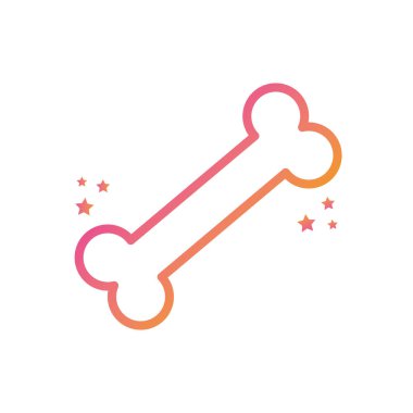 Isolated bone gradient style icon vector design