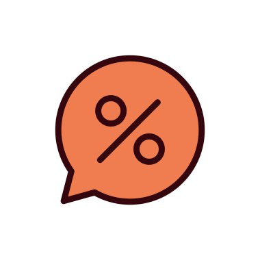 Isolated shopping bubble line and fill style icon vector design