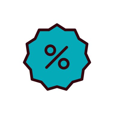 Isolated shopping seal stamp line and fill style icon vector design