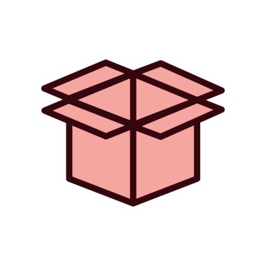 Isolated delivery box line and fill style icon vector design