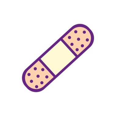 Isolated adhesive bandage line and fill style icon vector design