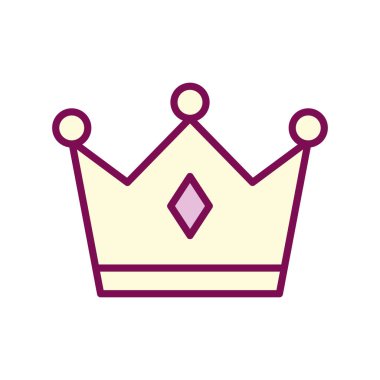 Isolated royal crown line and fill style icon vector design