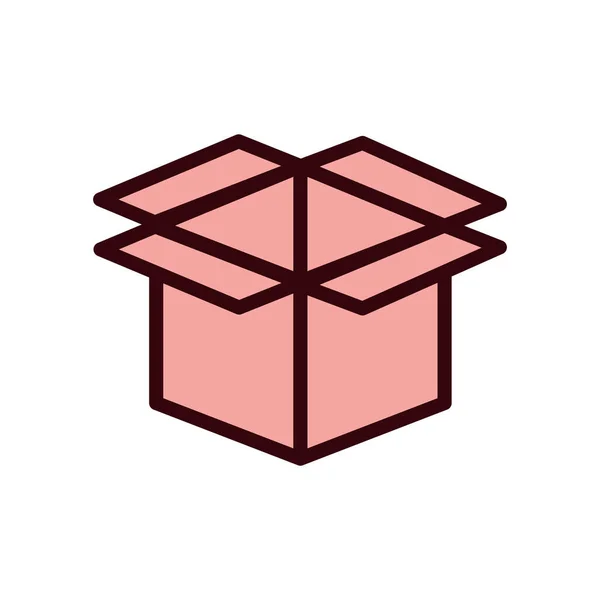 Isolated delivery box line and fill style icon vector design — Stockvector