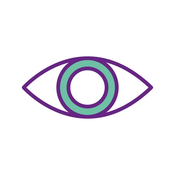 Isolated eye line and fill style icon vector design — Διανυσματικό Αρχείο