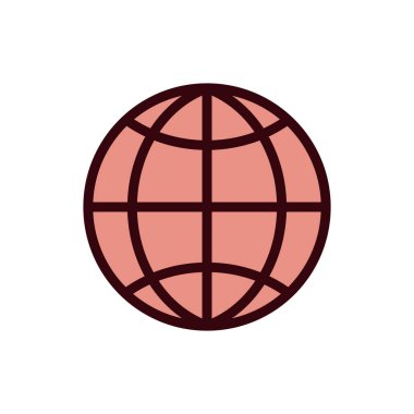 Isolated global sphere line and fill style icon vector design